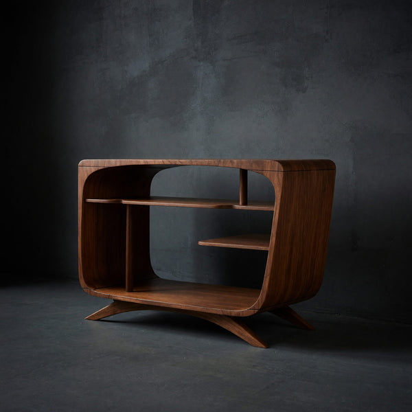 Solid Wood Record Player Stand Mid Century Lounge Corner Space