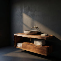 Solid Wood Bathroom Vanity Floating Spa