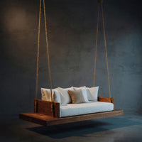 Solid Wood Porch Swing Hanging Ceiling Living Room Studio