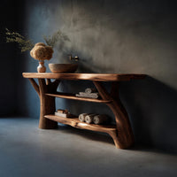 Solid Wood Live Edge Vanity Solid Bathroom Luxury Spa Bathroom