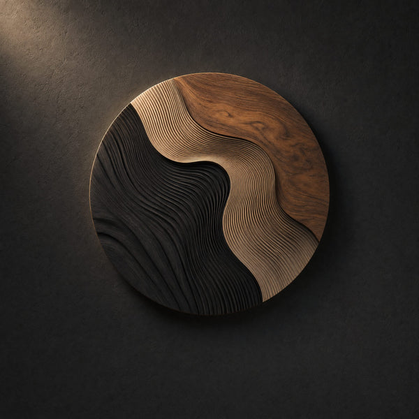 Minimalist Contour Wall Art For Sunroom Interior Space