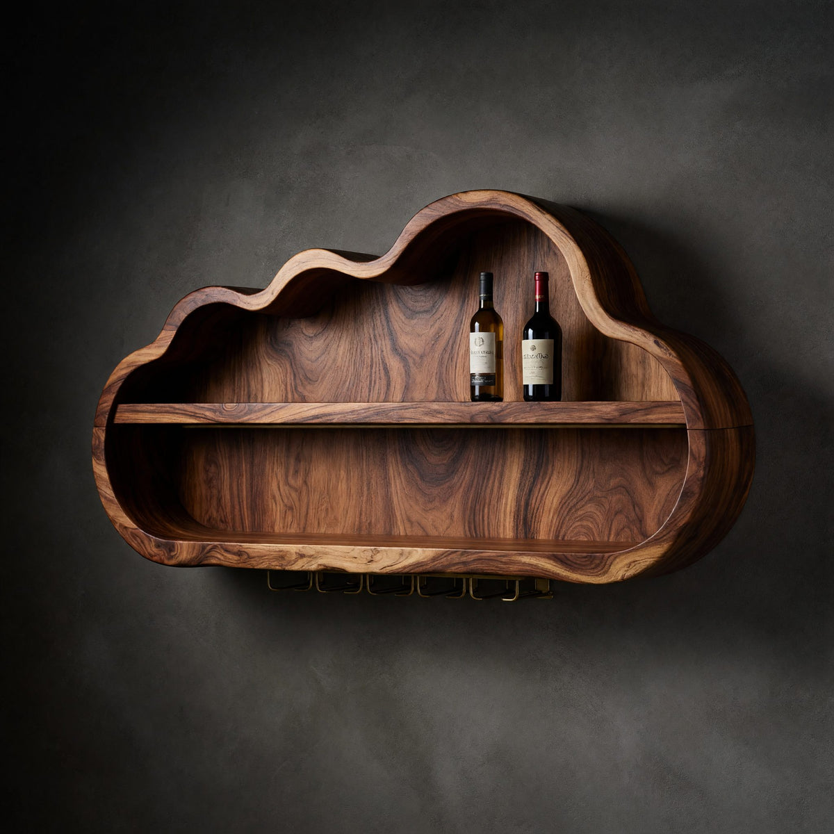 Solid Wood Wine Rack Scandinavian Bottle Storage Holder Kitchen Bar