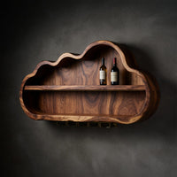 Solid Wood Wine Rack Scandinavian Bottle Storage Holder Kitchen Bar