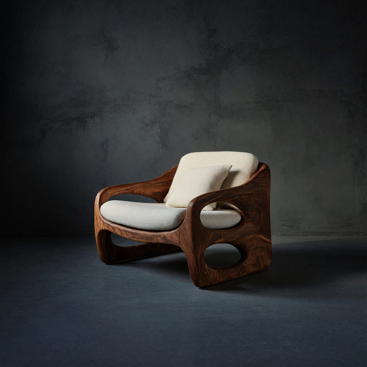 Solid Wood Chair Accent With Rounded Frame Living Room