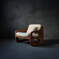 Solid Wood Chair Accent With Rounded Frame Living Room