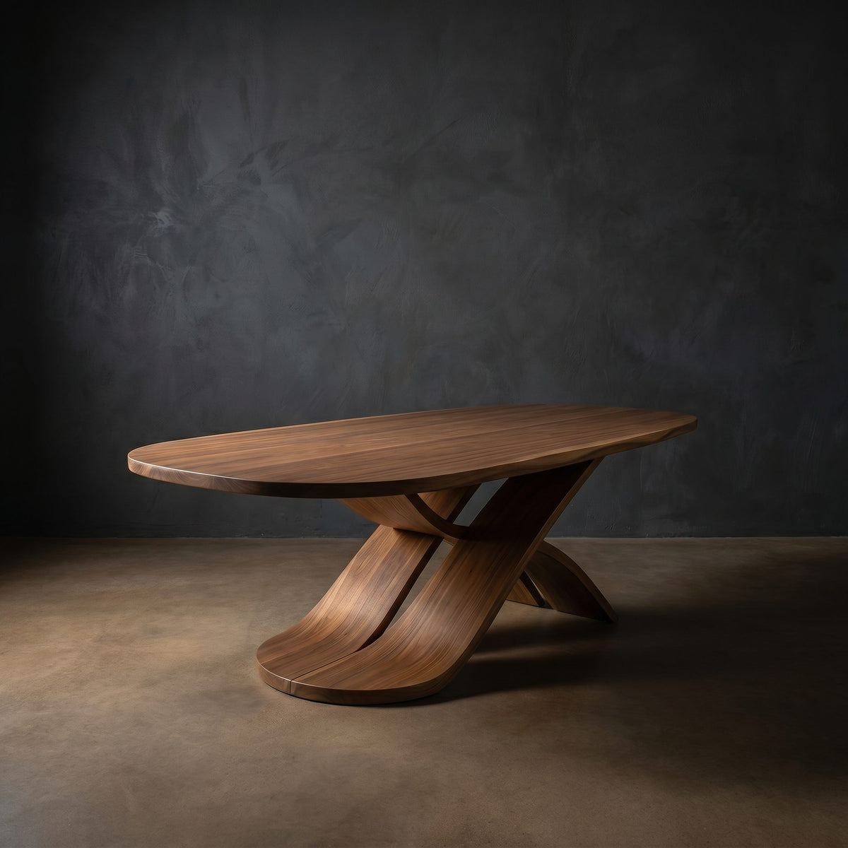 Oval Entertaining Table For Tropical Dining Room