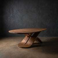 Oval Entertaining Table For Tropical Dining Room