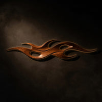Lowtide Wave Wall Sculpture in Backlit Walnut Grain — view 1