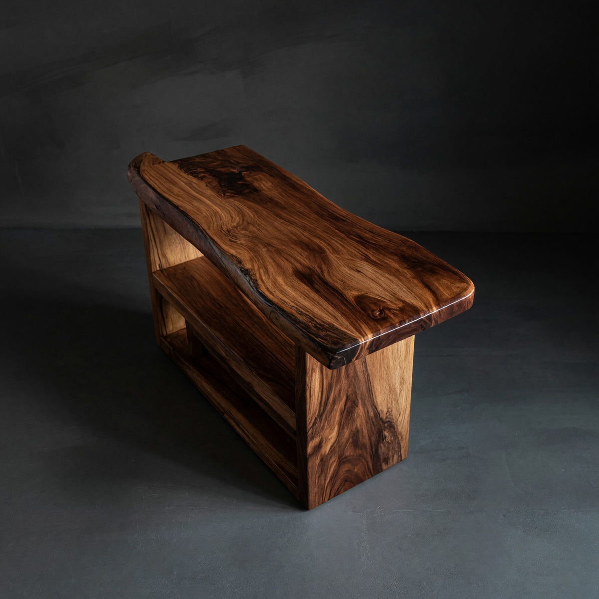 Solid Wood Sofa Arm Table Farmhouse Live Edge Armrest