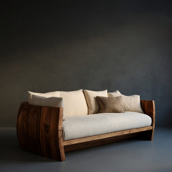 Solid Wood Sofa Minimalist Natural Living Room