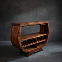 Solid Wood Bar Cabinet Wine With Wine Rack Dining Area