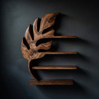 Solid Wood Corner Wall Bathroom Shelf Leaf