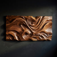 Book-Matched Boards, Carved Into a Rolling Sea Wall Panel — view 1