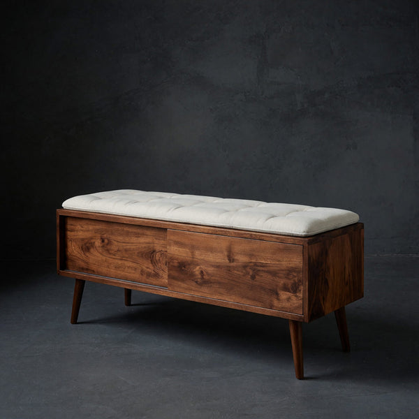Solid Wood Entryway Storage Bench Hallway