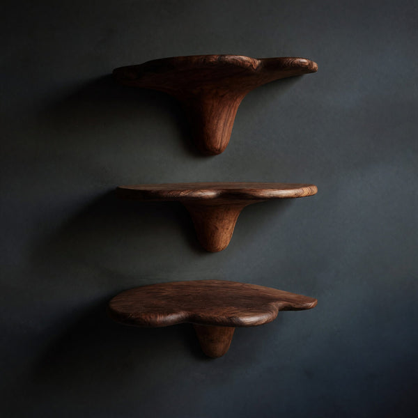 Solid Wood Mushroom Shelf Farmhouse Solid Living Room