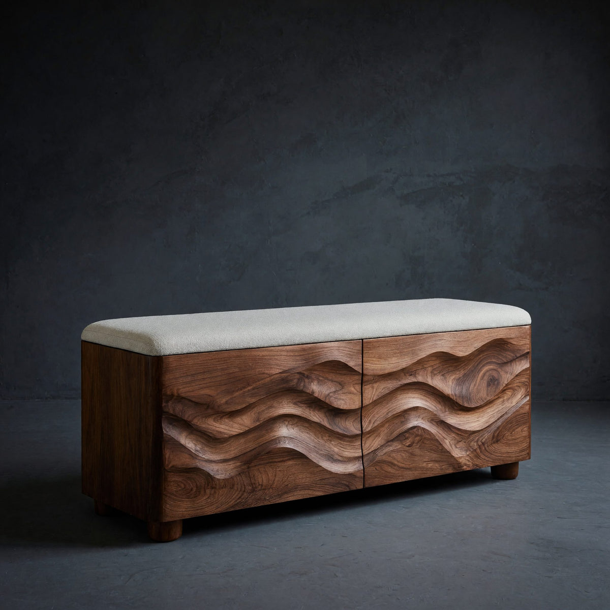 Solid Wood Entryway Storage Bench Natural End Bed, II