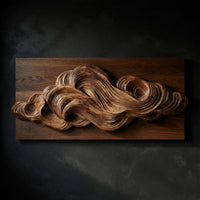 Pale Timber Cloud Rolling Across a Walnut Wall Panel — view 1