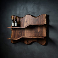 Solid Wood Wine Rack Bottle Storage Dining Space