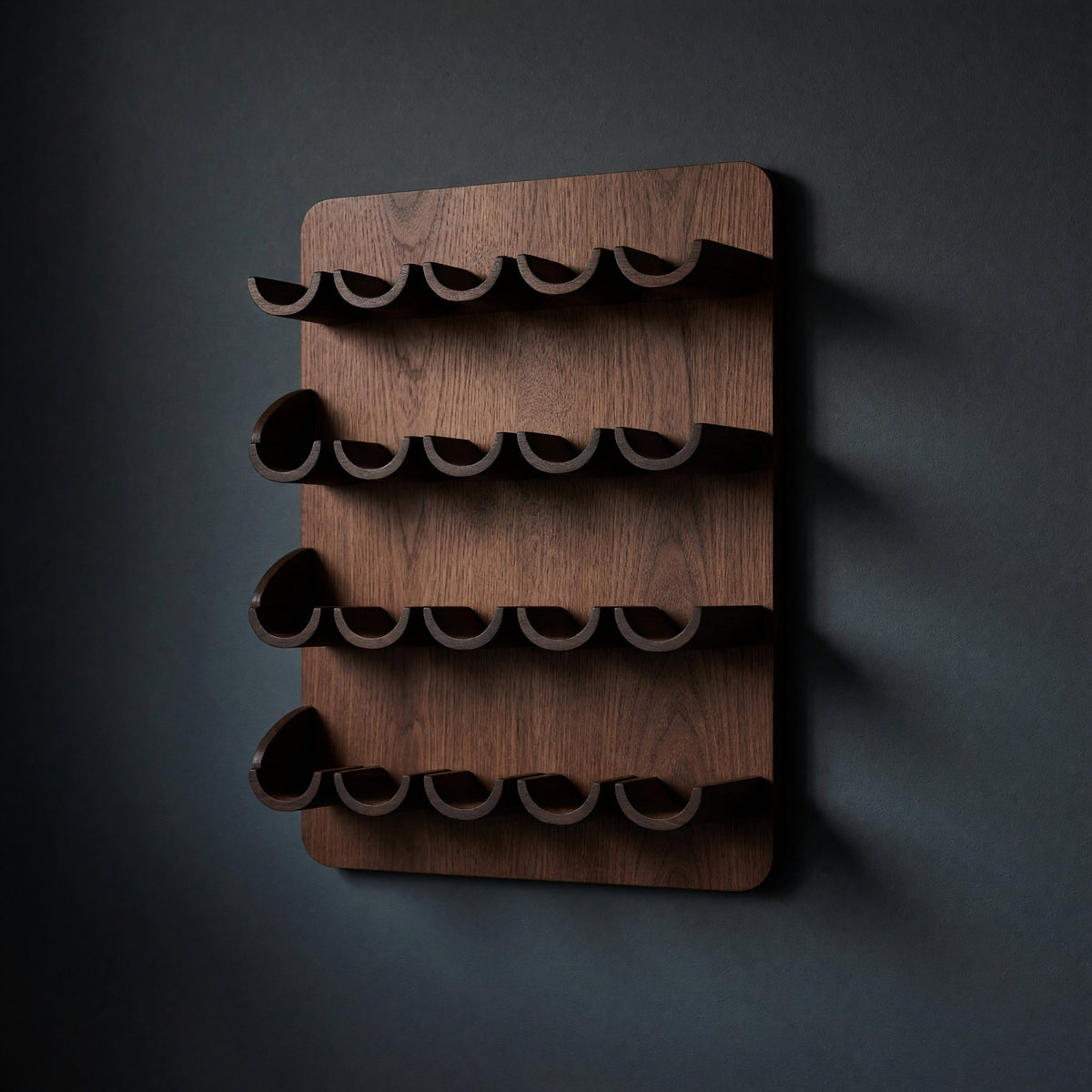 Solid Wood Spice Rack Mid Century Handmade Storage Kitchen