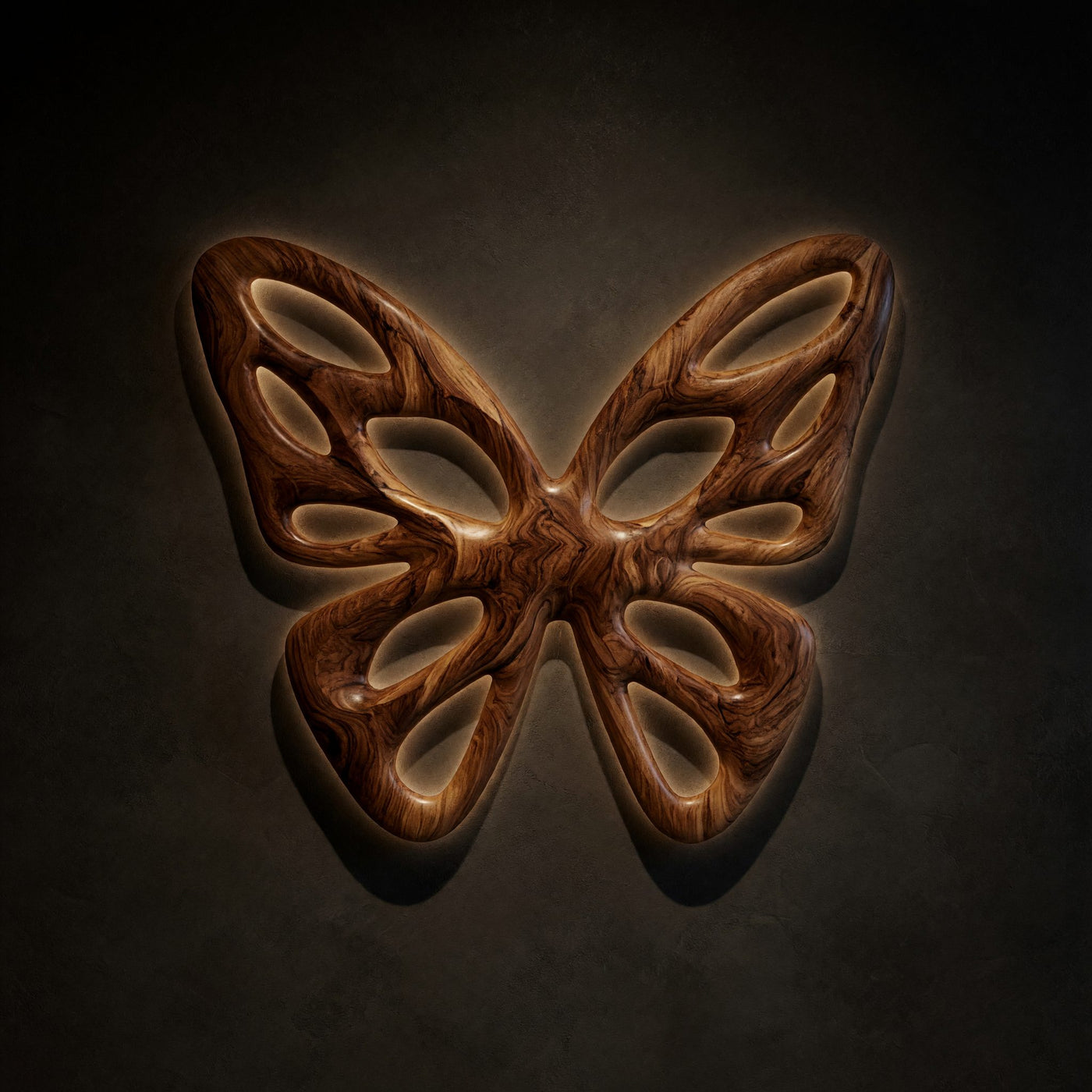 Pierced Butterfly Wall Art, Backlit and Made to Order
