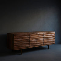 Solid Wood Sideboard Luxury Sculpted Living Room