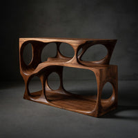 Solid Wood Record Player Stand Scandinavian Cabinet Living Room Space