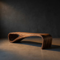 Statement Bench With Smooth Curved Form For Modern Home