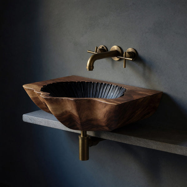 Solid Wood Sink Vanity Wall Mounted Bathroom Floating Bathroom