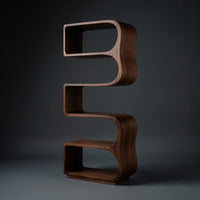 Solid Wood Standing Shelf Minimalist Sunlit Living Room
