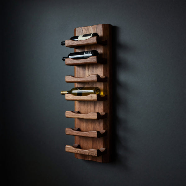 Solid Wood Wine Rack Wall Minimal Home