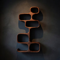 Solid Wood Wall Mounted Shelf Abstract Living Room