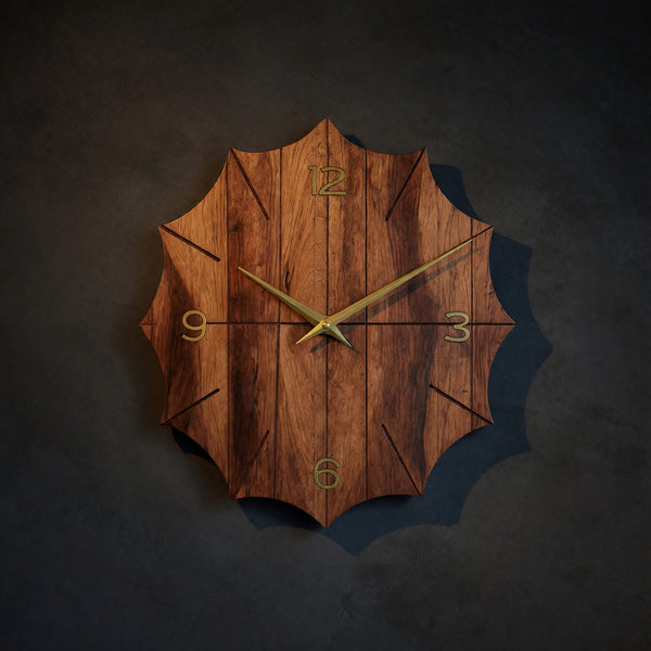 Solid Wood Clock Wall Designer Living Room