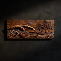 Shoreline Wave Relief for a Bright Coastal Room — view 1