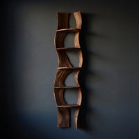 Solid Wood Wall Mounted Shelf Minimalist Bathroom Space Saving