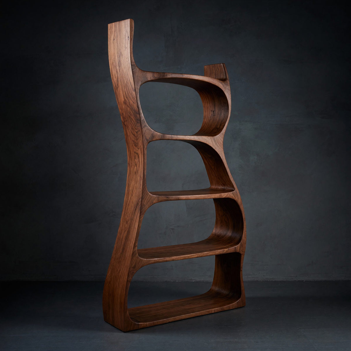 Solid Wood Standing Shelf Elegant Natural Entryway Display