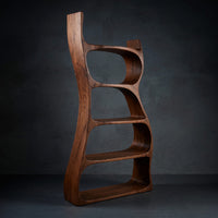 Solid Wood Standing Shelf Elegant Natural Entryway Display