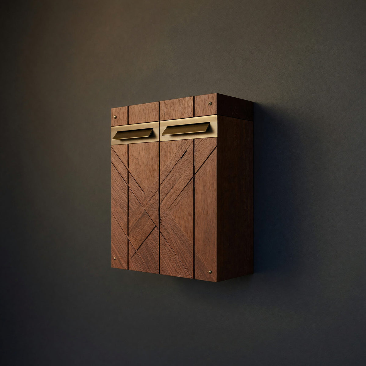 Solid Wood Mailbox Post Solid Sculpture Outdoor Rustic Patio