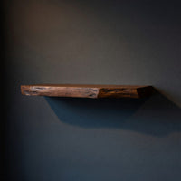 Solid Wood Natural Wood Floating Shelves Mid Century Live Edge Shelf