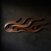Where the Fire Lies Down: A Carved Walnut Wall Relief — view 1