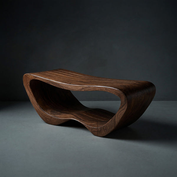 Solid Wood Teak Shower Bench Minimalist Organic Bathroom Spa