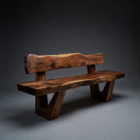 Solid Wood Outdoor Garden Bench Exterior Seating