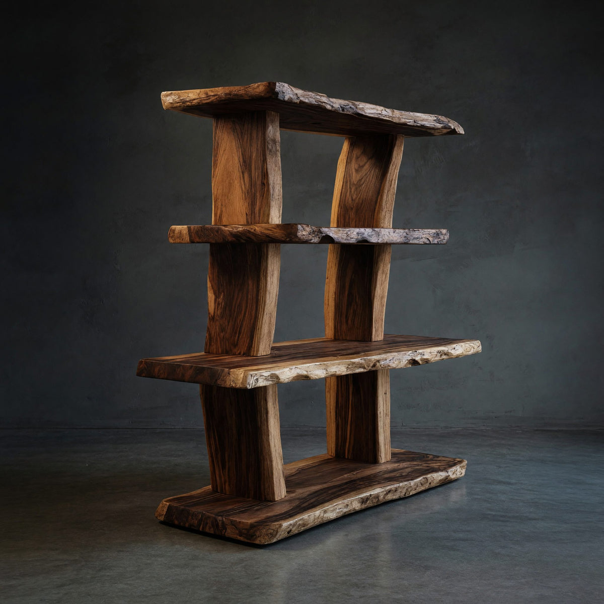 Solid Wood Standing Shelf Bookshelf Living Room Storage Modern
