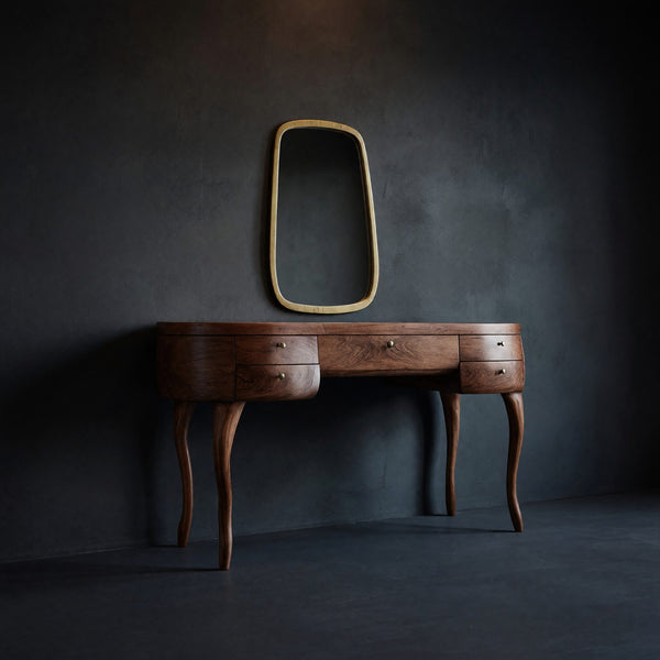 Solid Wood Dressing Table Vintage With Drawers Bedroom