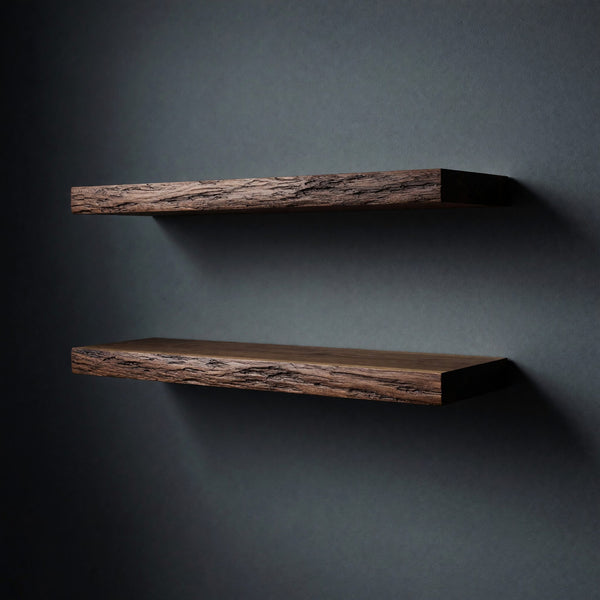 Solid Wood Natural Wood Floating Shelves Mid Century Shelf Stylish Holiday