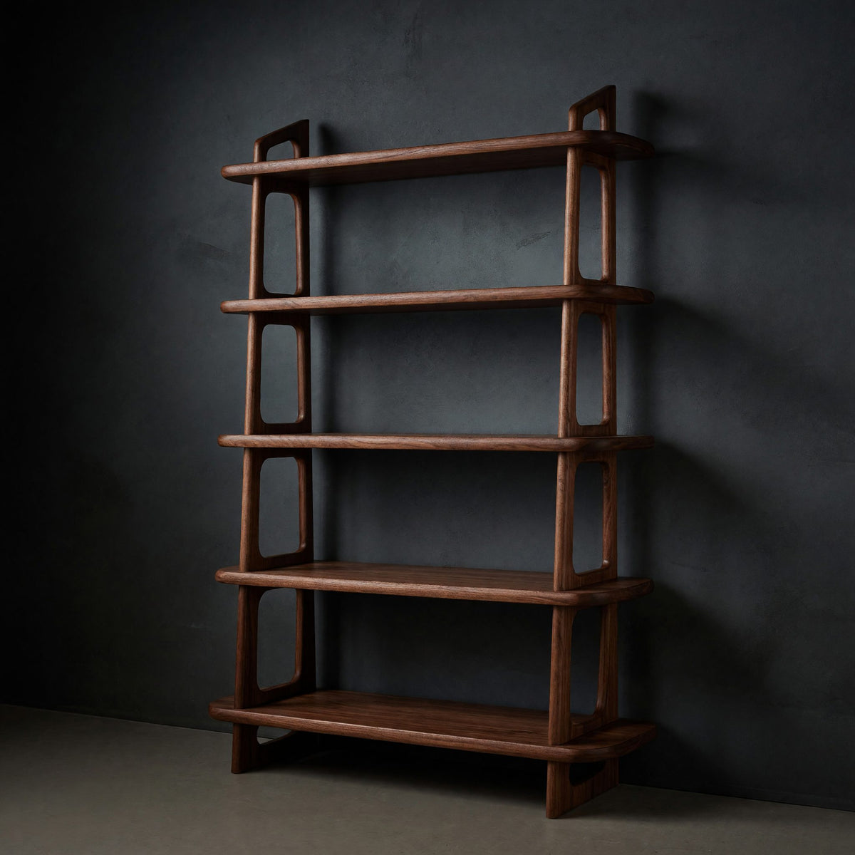 Solid Wood Standing Shelf Living Room Corner