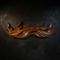 Rising Plume Walnut Wall Sculpture with Layered Tips — view 1