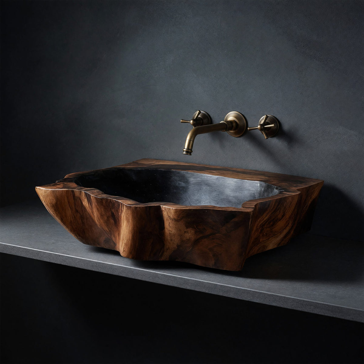 Solid Wood Sink Vanity Farmhouse Wall Mounted Bathroom Vintage Bathroom