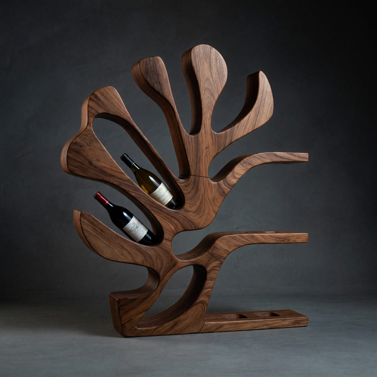 Solid Wood Wine Rack Rustic Wall Breakfast Nook Bottle Arrangement
