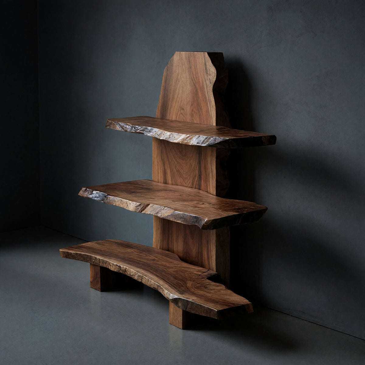 Solid Wood Standing Shelf Handmade Spice Kitchen Storage