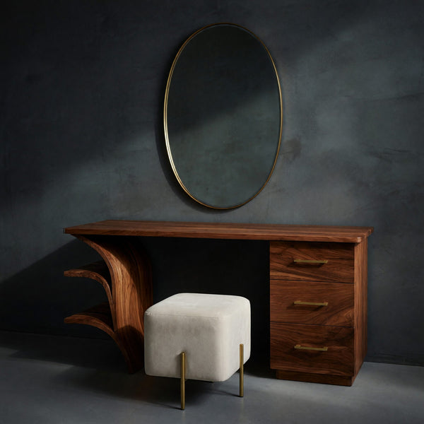 Solid Wood Dressing Table Vanity Desk Studio Apartment Makeup Area Space